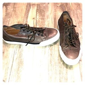 Frye Men Ludlow leather cap-toe lace-up sneakers